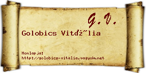 Golobics Vitália névjegykártya